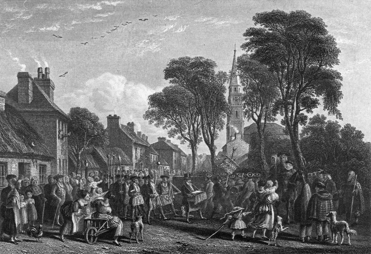 Tarbolton, Procession de la Loge Saint-Jacques, 1846 - David Octavius Hill