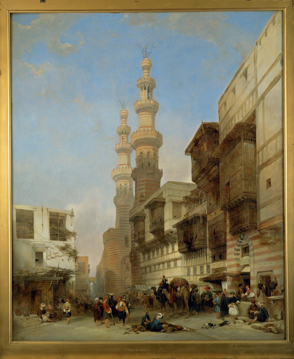 Le Caire, Metwaley-Gate ... (peinture sur toile) - David Roberts