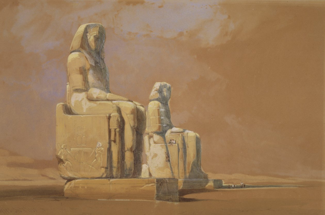 Colosses, Thèbes, 1838 - David Roberts