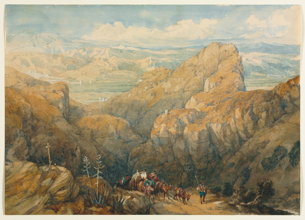Descente dans la plaine de Grenade - David Roberts