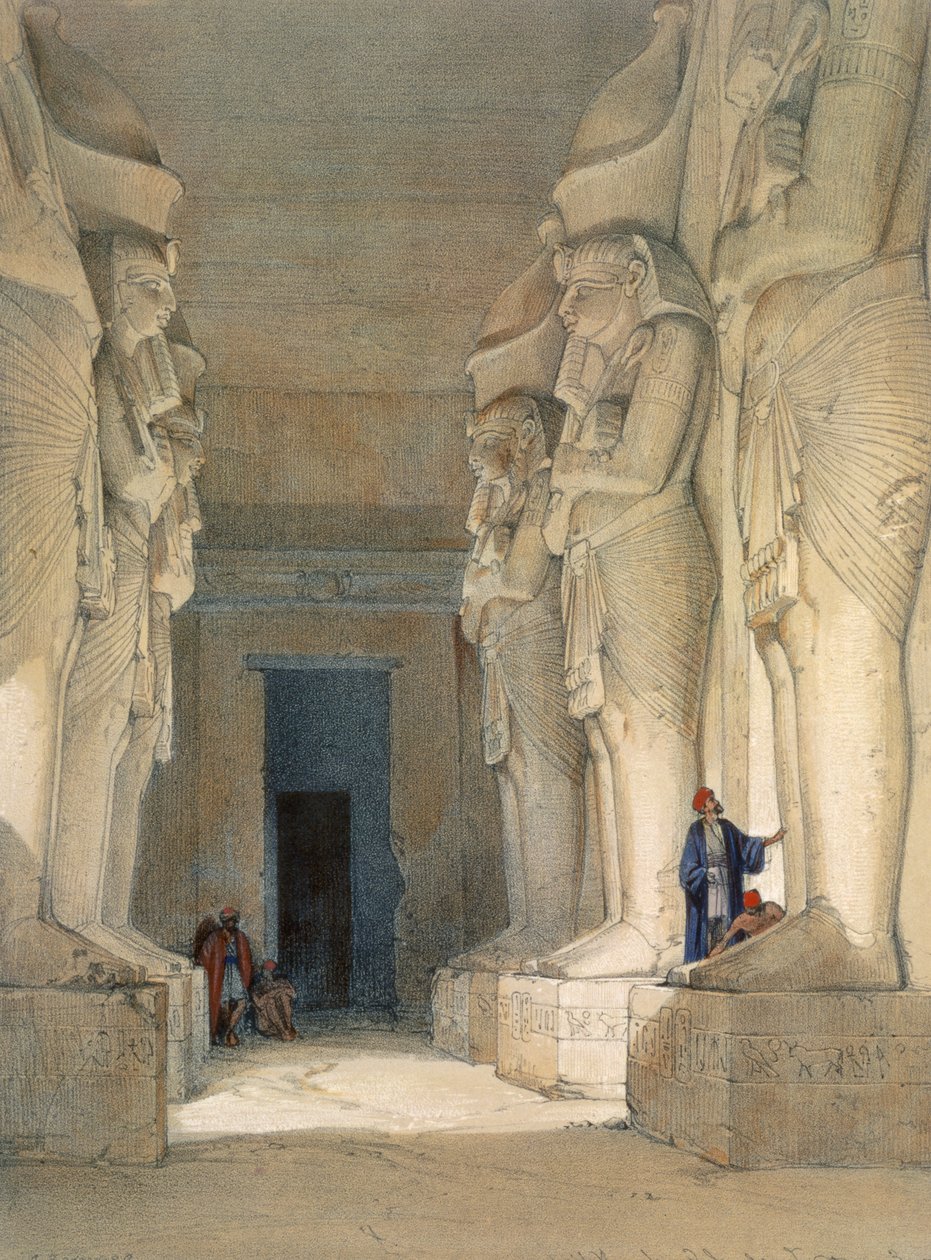 Temple excavé de Gyrshe, Nubie - David Roberts
