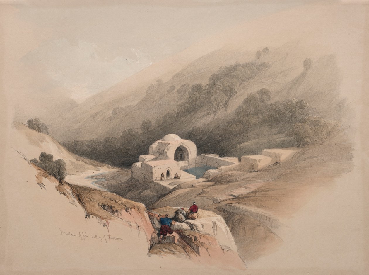 Fontaine de Job, Vallée de Hinnom, 1839 - David Roberts