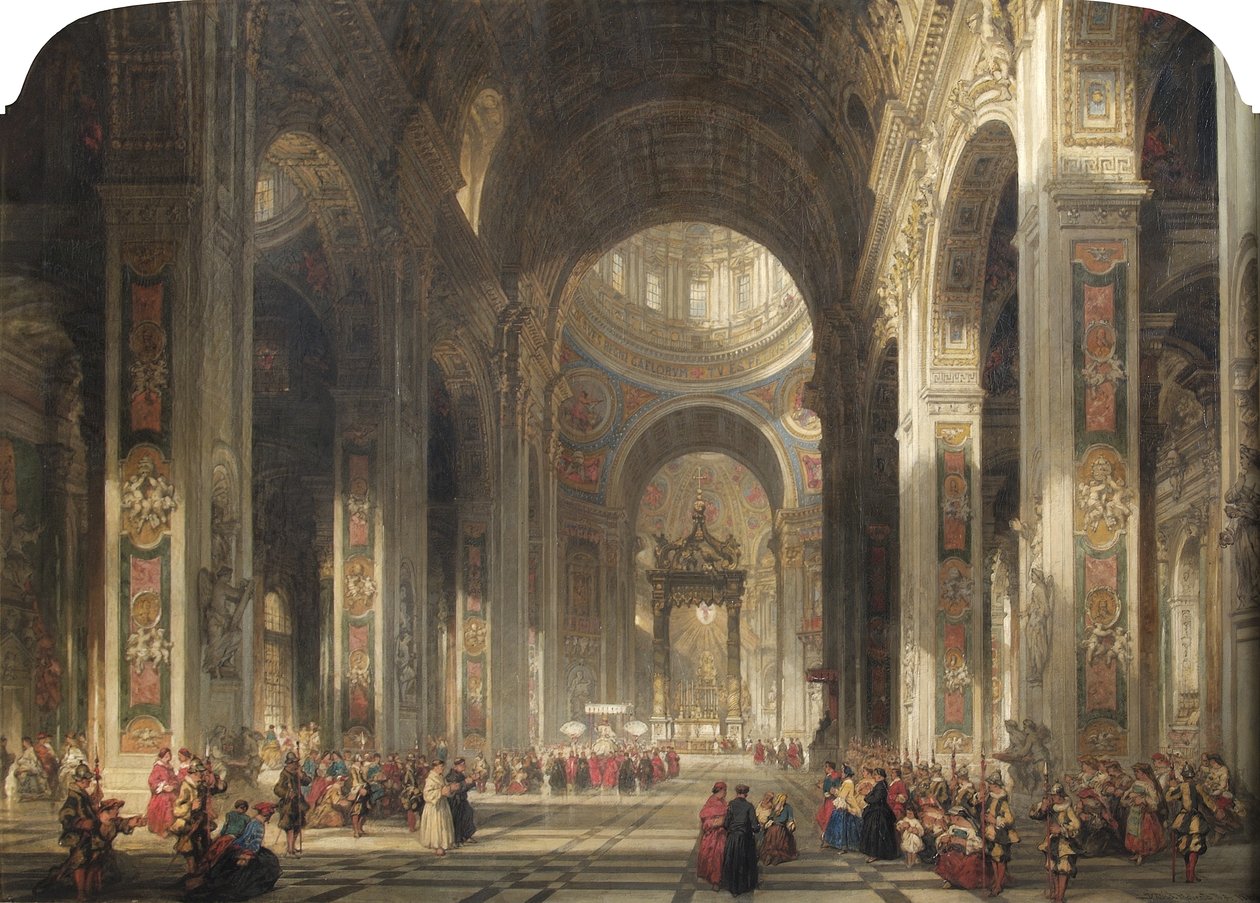 Intérieur de Saint-Pierre, Rome, 1862 - David Roberts