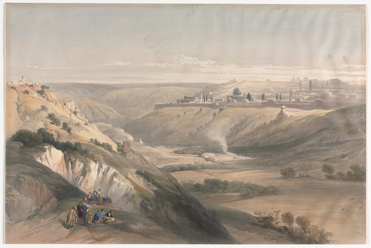 Jérusalem depuis le Mont des Oliviers, 1839 - David Roberts