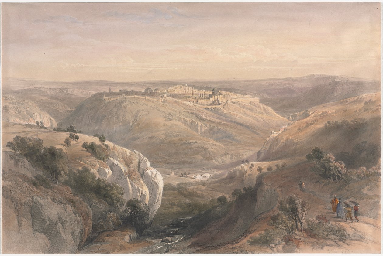 Jérusalem depuis le sud, 1839 - David Roberts