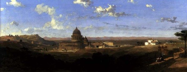 Saint-Pierre, vue sur Rome - David Roberts