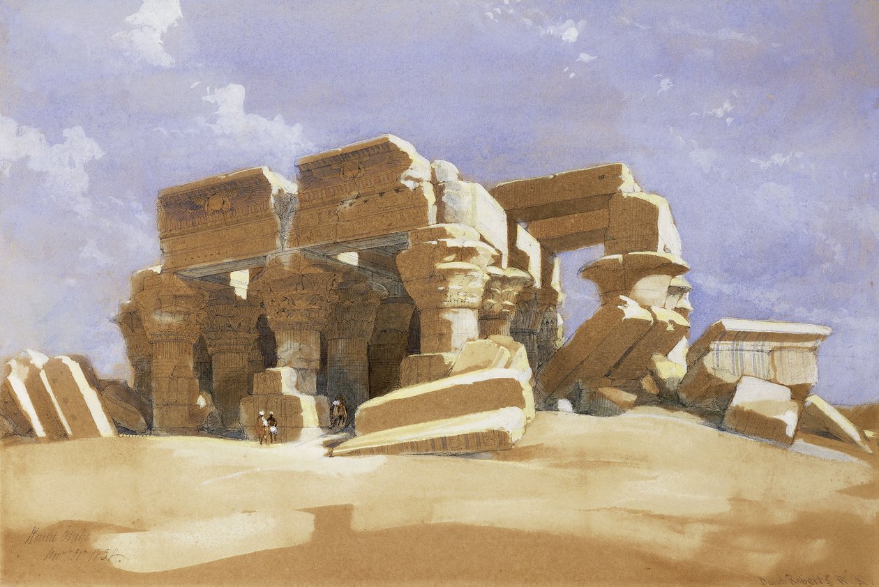 Temple de Kom Ombo, Haute-Égypte, 1838 - David Roberts