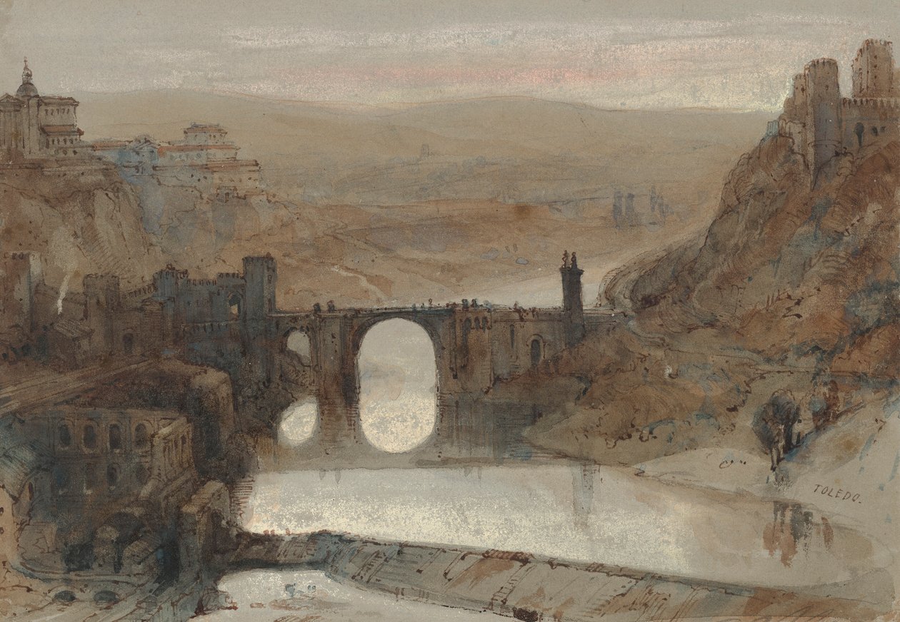 Pont de Tolède, près de Madrid, Espagne - David Roberts