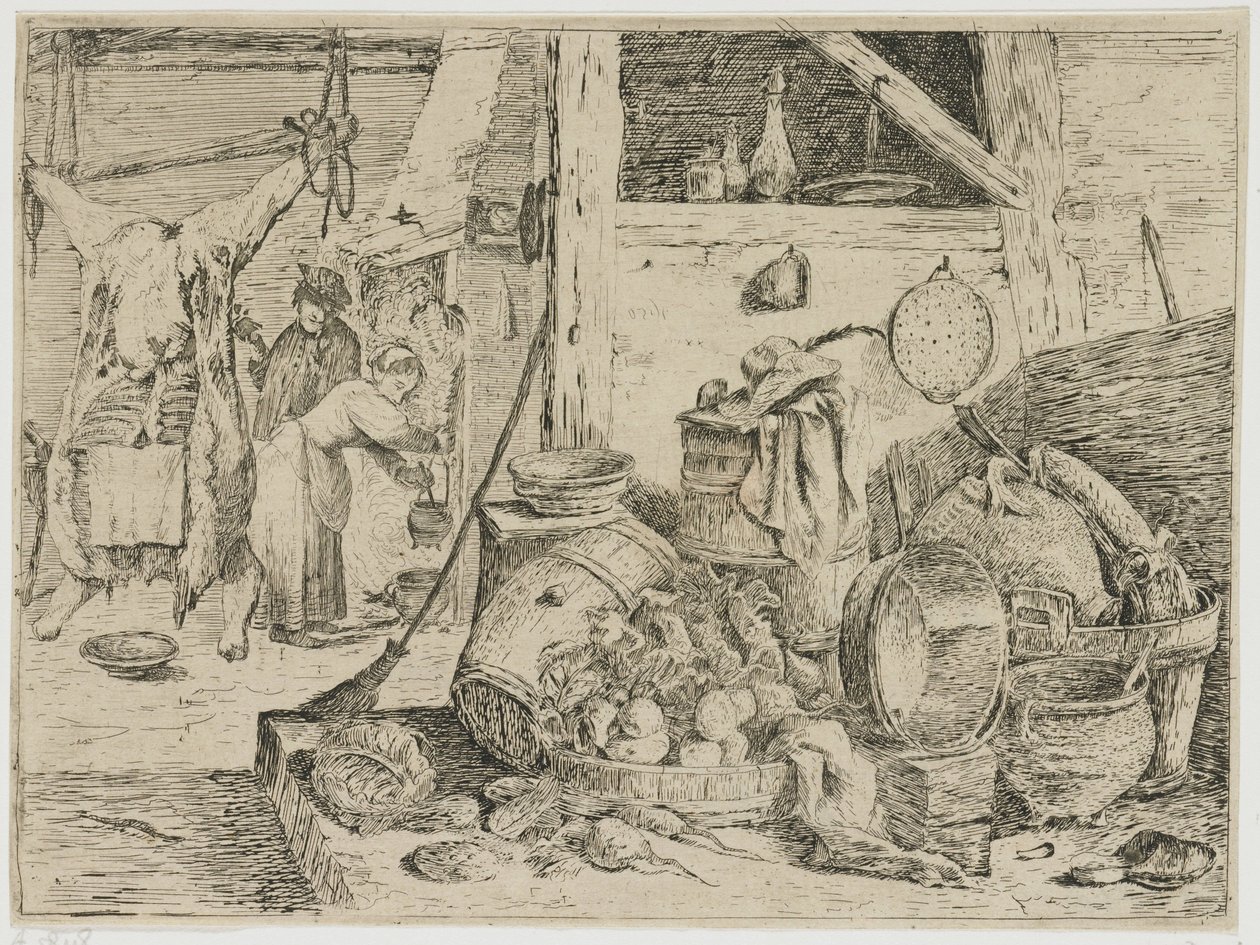 Intérieur de cuisine - David Teniers (II) (attributed to)