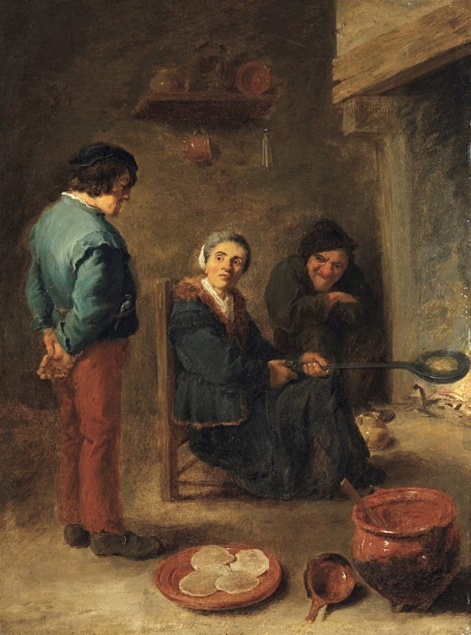La boulangère de crêpes - David Teniers the Younger