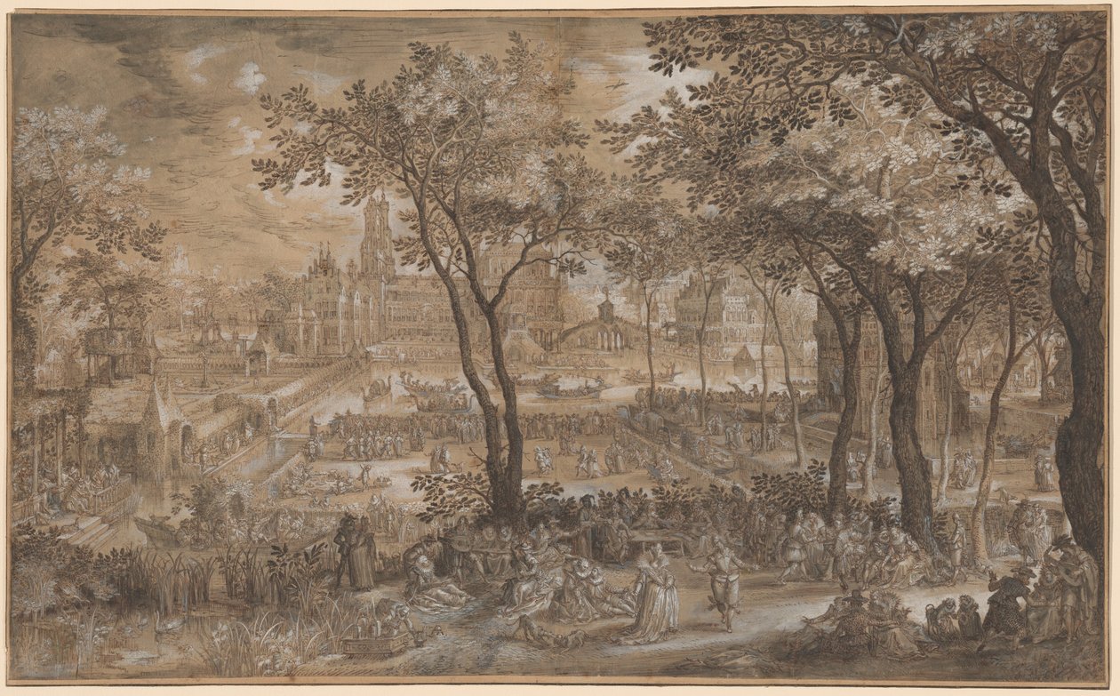 Fête vénitienne dans un jardin de château - David Vinckboons