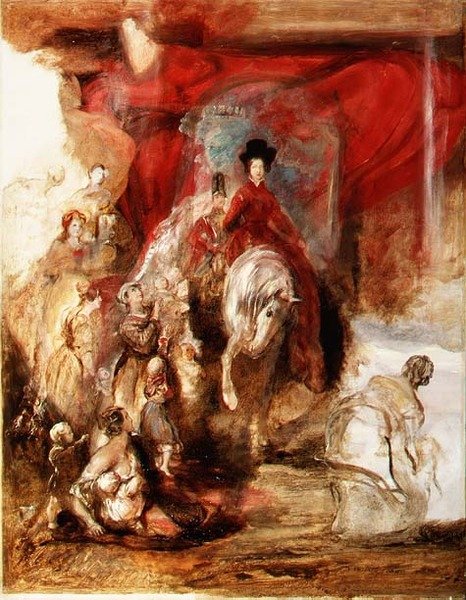 La reine Victoria à cheval - David Wilkie