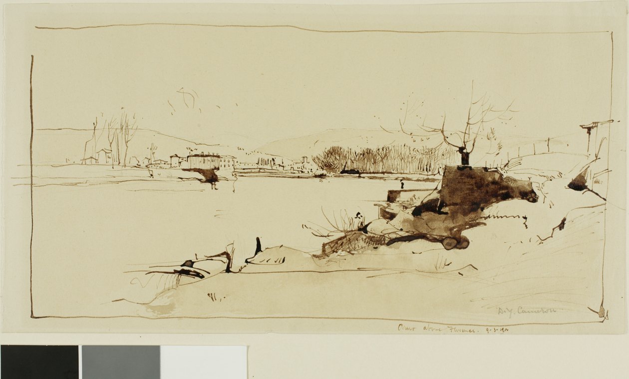 Arno au-dessus de Florence - David Young Cameron
