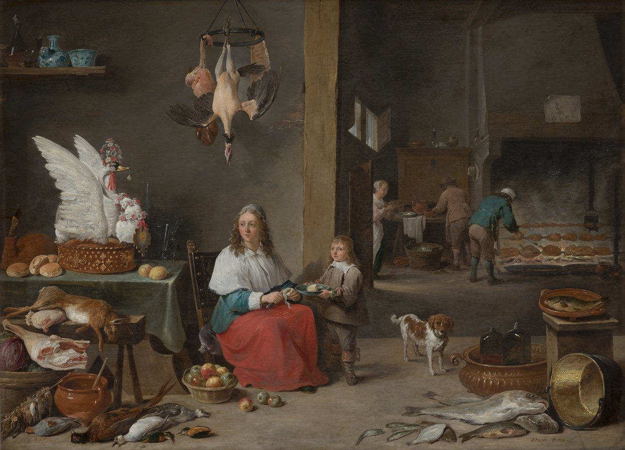 Intérieur de cuisine, 1644 - David Teniers the Younger