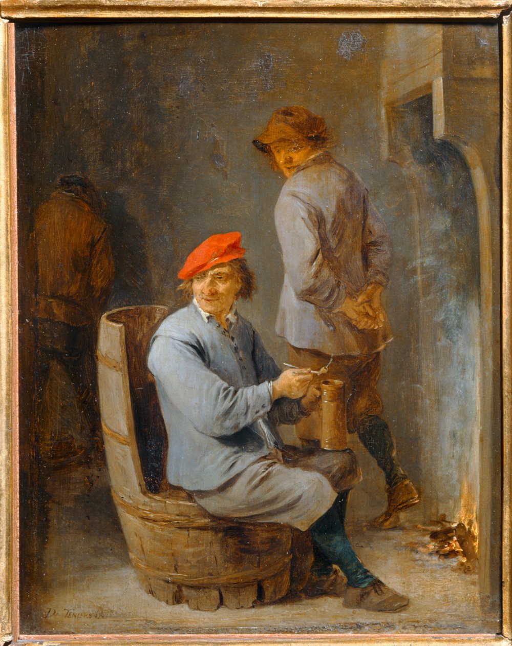 Tabagie. Fumeur au tonneau … - David the Younger Teniers