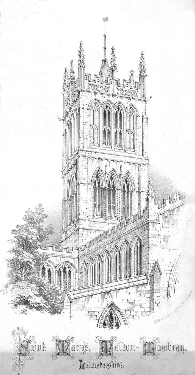 Sainte Marie, Melton-Mowbray. Leicestershire, vers 1850s - Day and Son