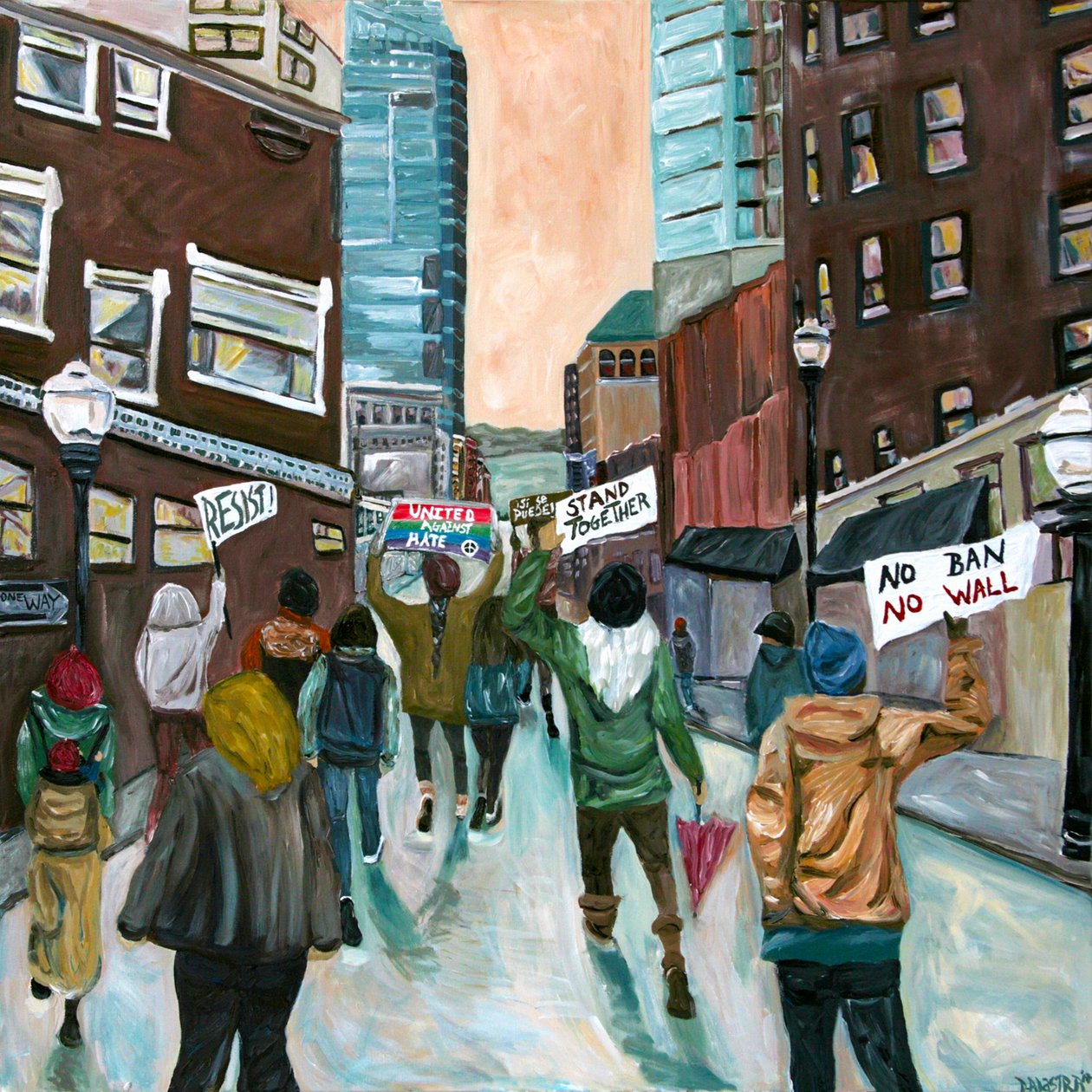 Résister, 2016 (acrylique sur toile) - Deborah Eve Alastra