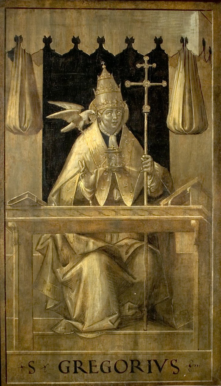 Saint Grégoire dans son étude (verso), c.1520 - Defendente Ferrari