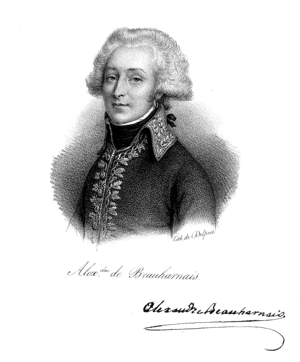 Alexandre, Vicomte de Beauharnais 1760-1794, soldat français - Delpech