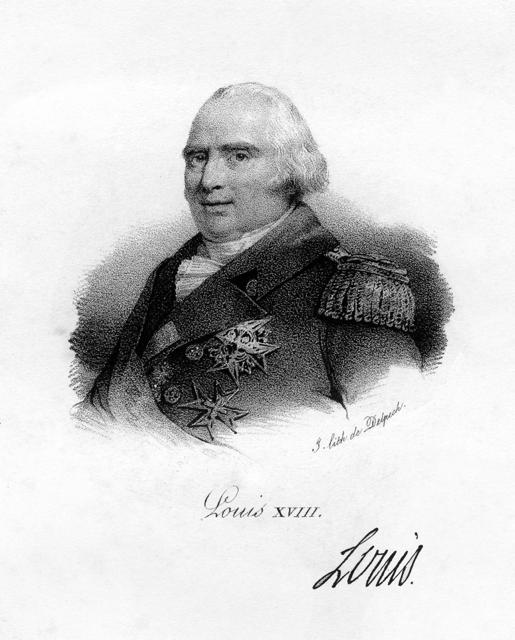 Louis XVIII, roi de France, 19ème siècle - Delpech