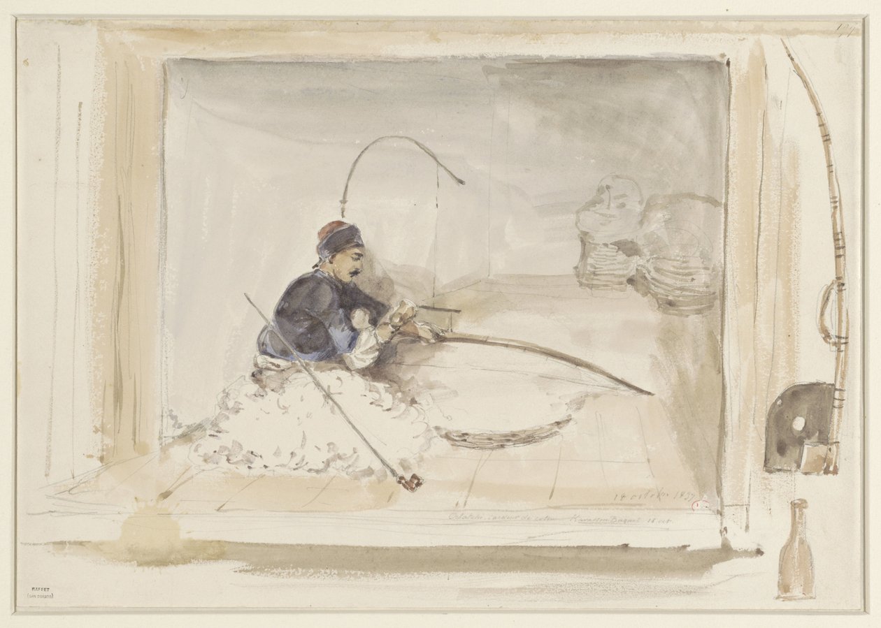 Travailleur du coton assis - Denis Auguste Marie Raffet
