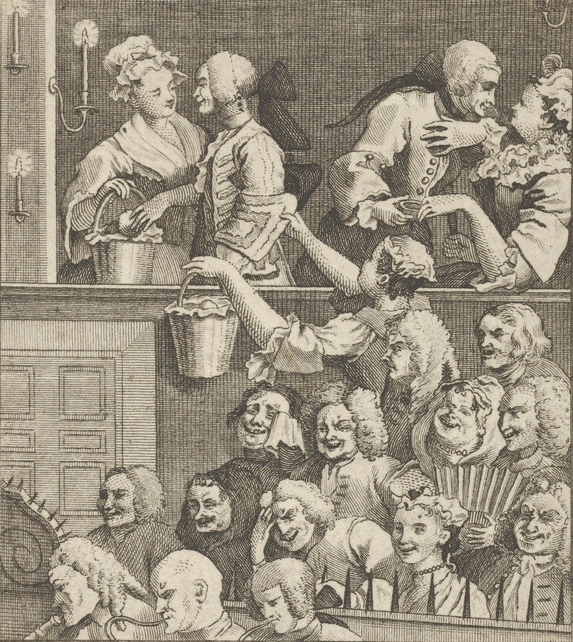 Le public rieur, vers 1800 - Dent
