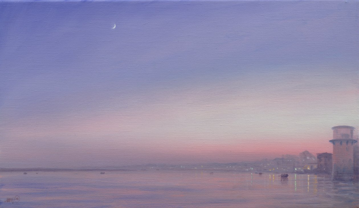Lune sur Varanasi - Derek Hare