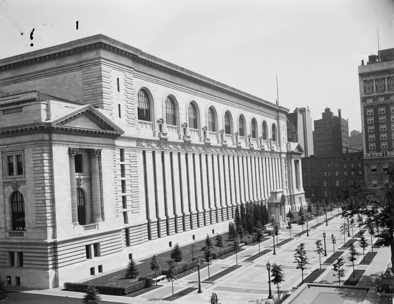 Bibliothèque publique de New York, c.1910 - Detroit Publishing Co.