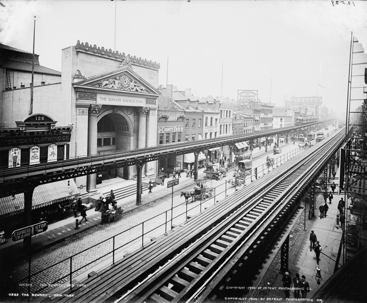 Le Bowery, New York, c.1900 - Detroit Publishing Co.