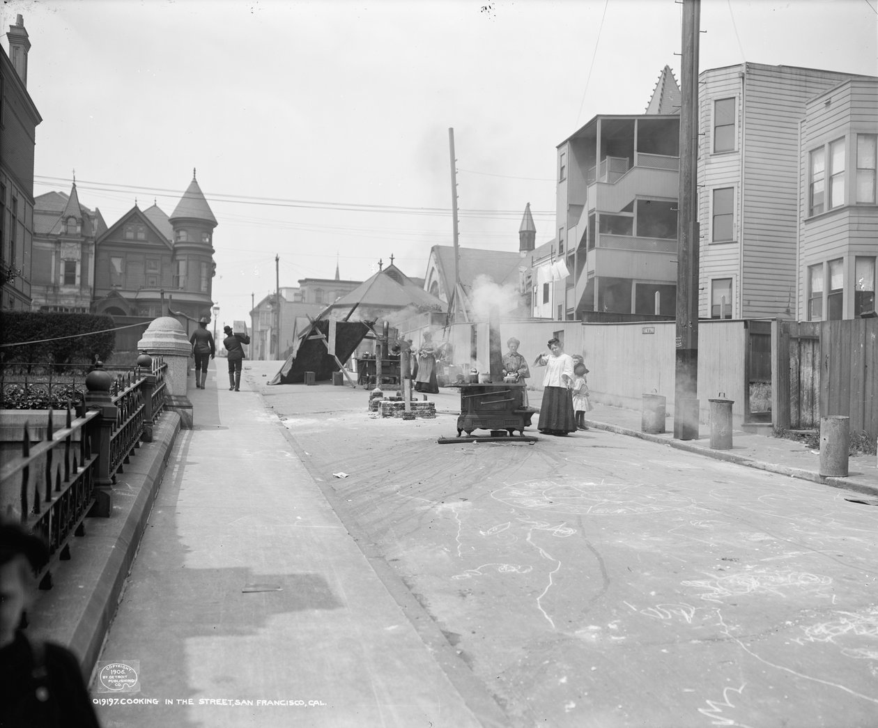 Cuisine dans une rue de San Francisco - Detroit Publishing Co.