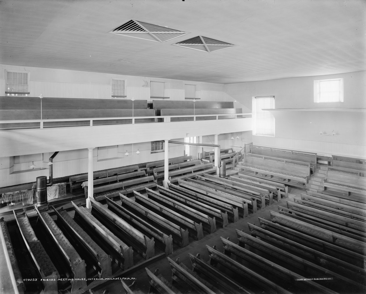 Maison de réunion des Amis, intérieur, Philadelphie - Detroit Publishing Co.