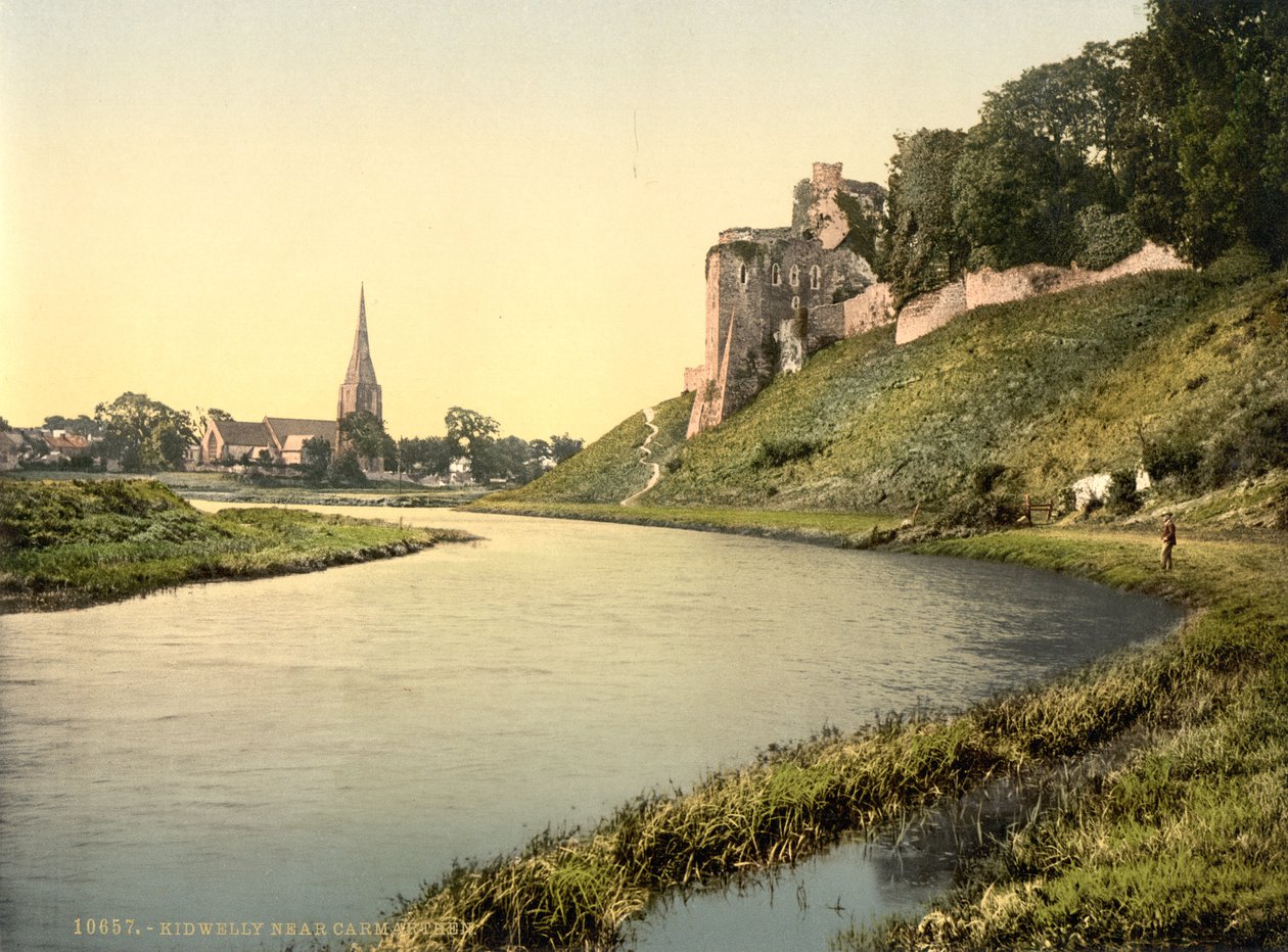 Kidwelly, Carmarthen, Pays de Galles, vers 1890-1900 (tirage photochrome) - Detroit Publishing Co.