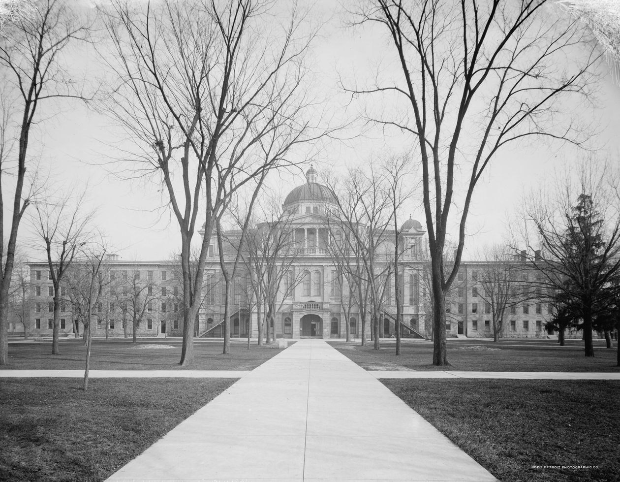 University Hall, Université du Michigan, c.1905 - Detroit Publishing Co.