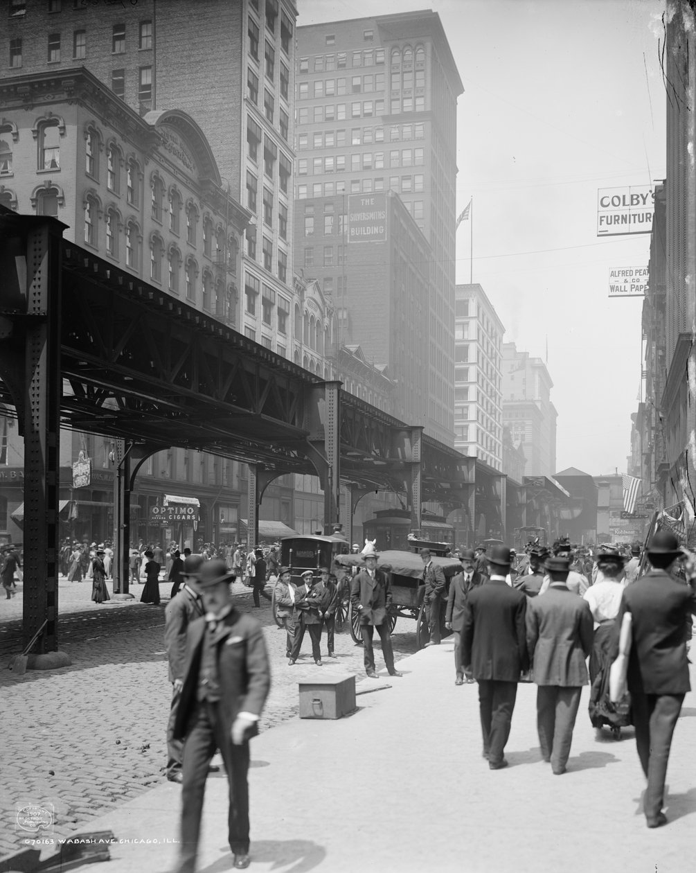 Wabash Avenue, Chicago, c.1907 - Detroit Publishing Co.