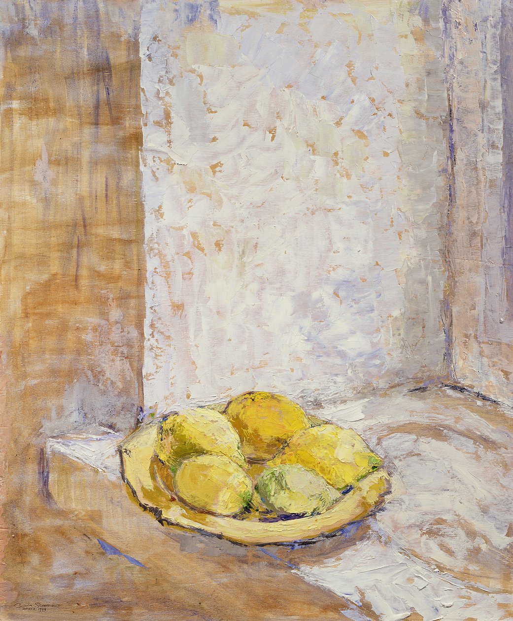 Citrons sur le rebord de la fenêtre, 1993 - Diana Schofield