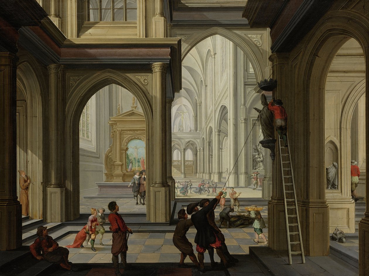 Iconoclasme dans une église, 1630 - Dirck van Delen