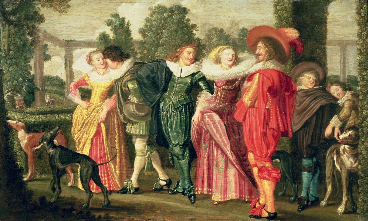 Une promenade dans le jardin, vers 1623 - Dirck Hals