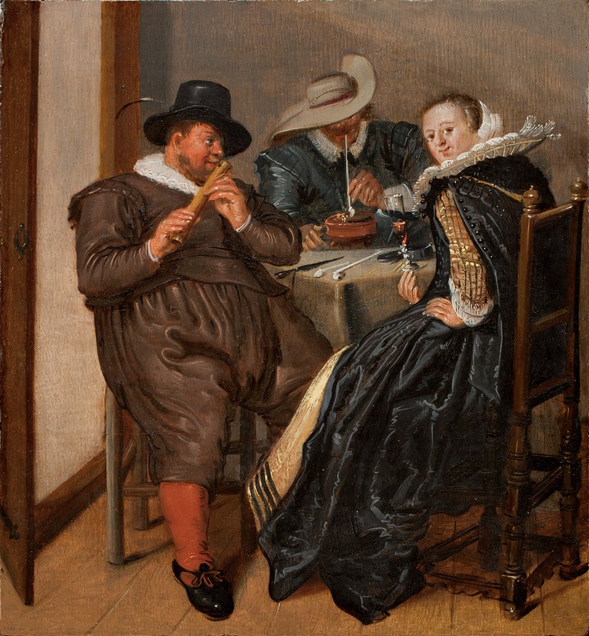 Compagnie joyeuse avec flûtiste - Dirck Hals