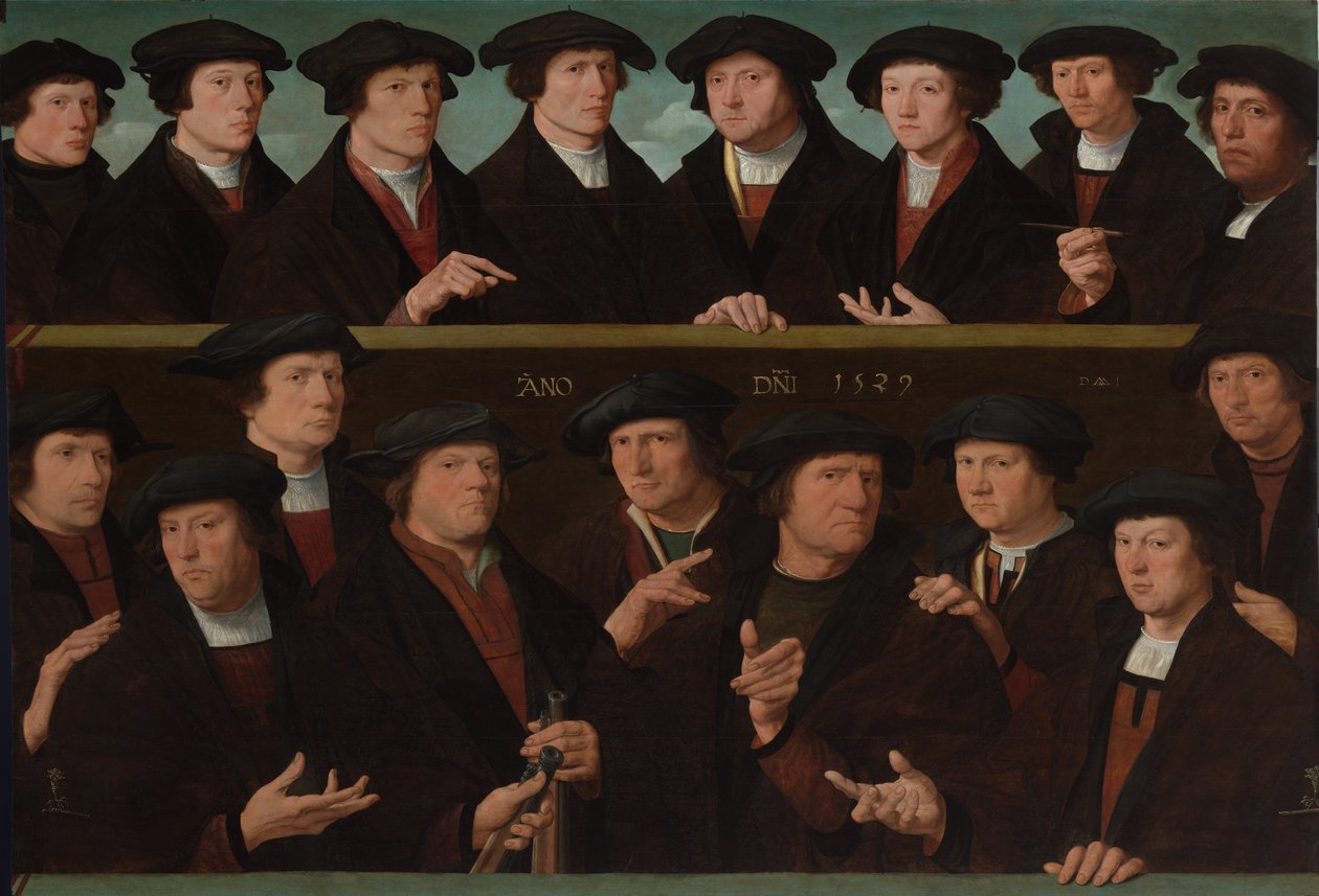Un groupe de gardes - Dirck Jakobsz
