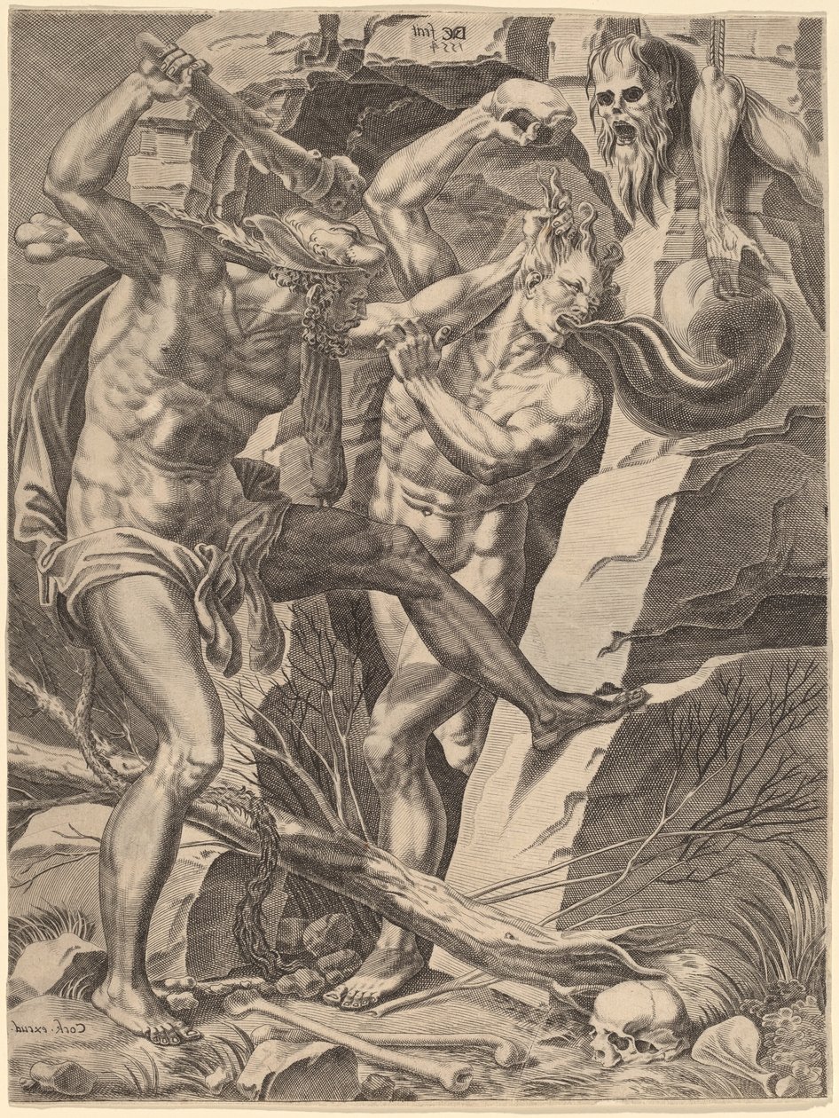 Hercule tuant Cacus - Dirck Volckertz Coornhert
