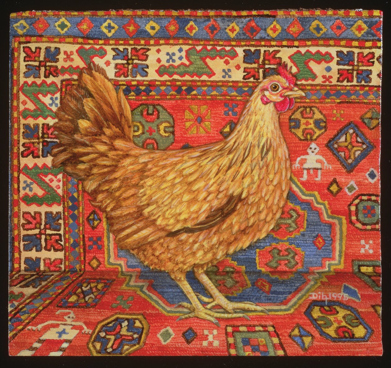 Poulet sur tapis brun, 1995 - Ditz