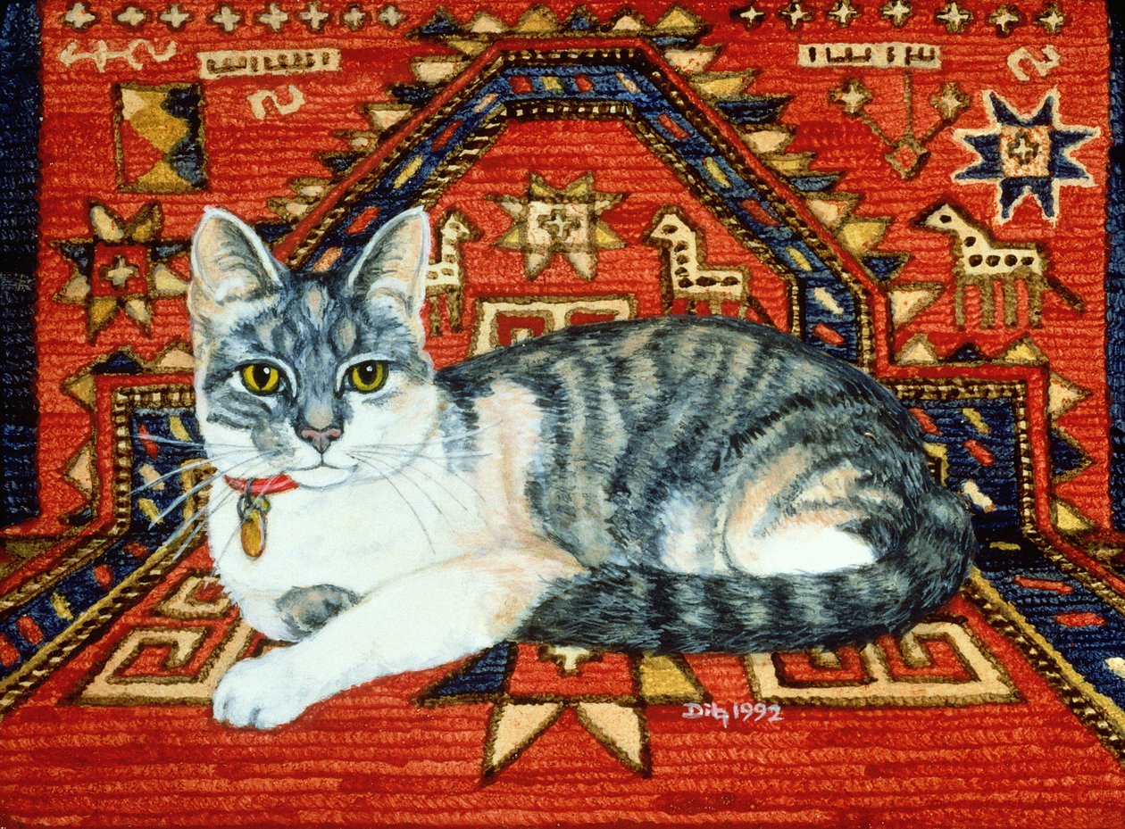 Premier patch de tapis-chat, 1992 - Ditz