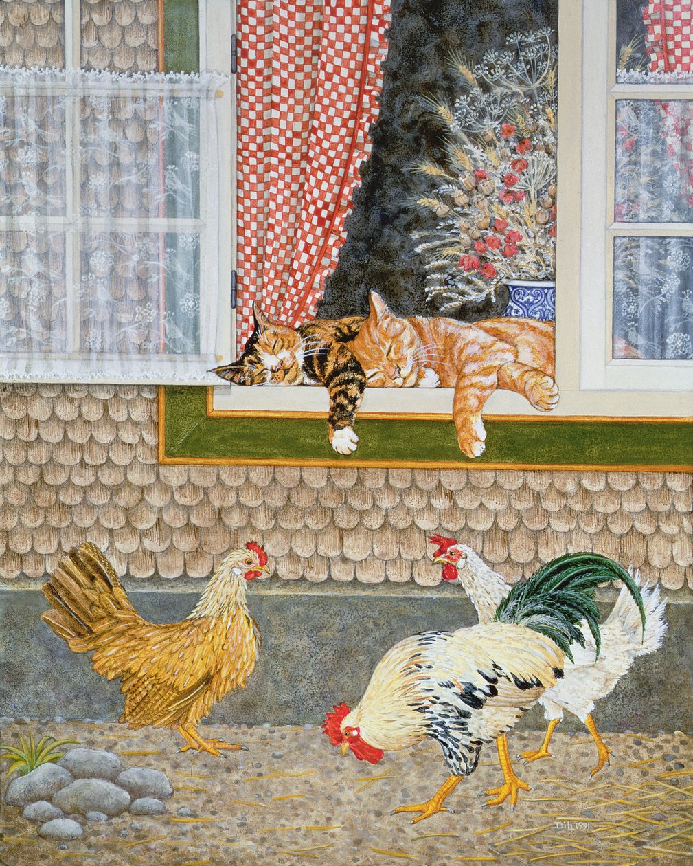 Le volatile et les chats - Ditz