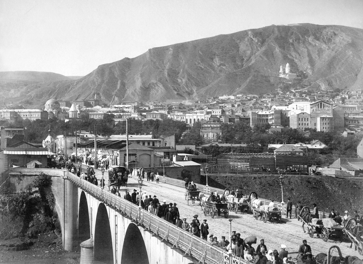 Tbilissi au XIXe siècle, pont Mikhail Vorontsov - Dmitri Ivanovich Yermakov
