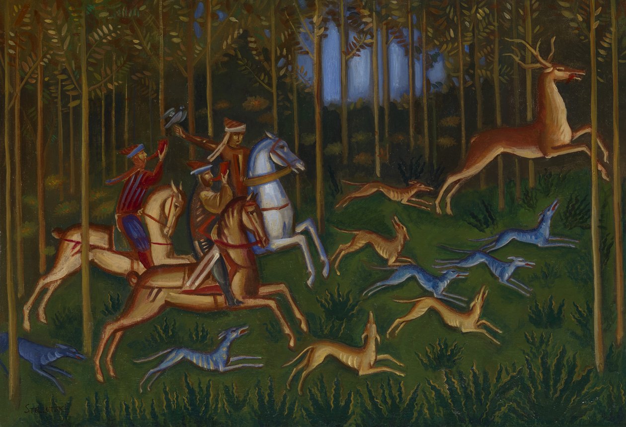 Scène de chasse - Dmitri Semyonovich Stelletsky