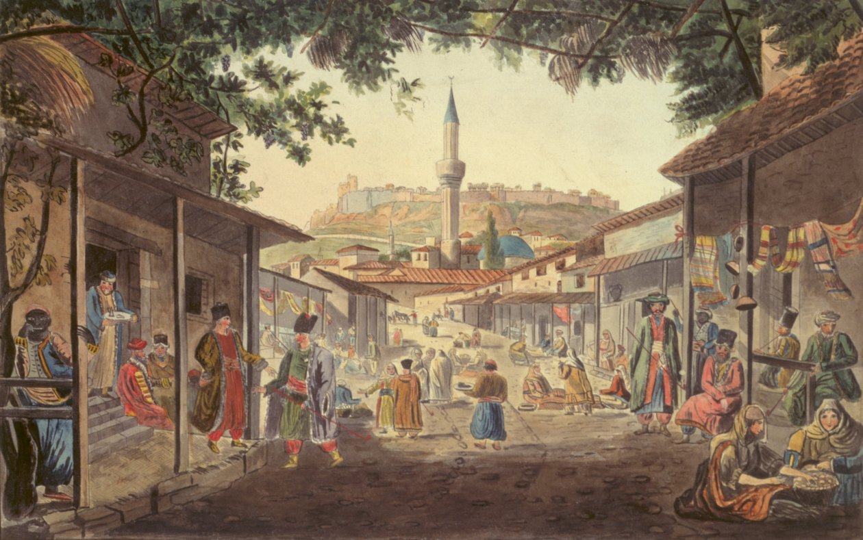 Le bazar à Athènes - Edward Dodwell