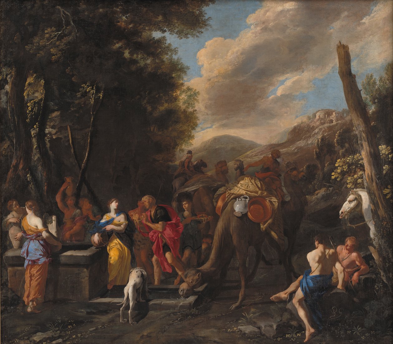 Rebecca et Éliézer au puits - Domenico Gargiulo