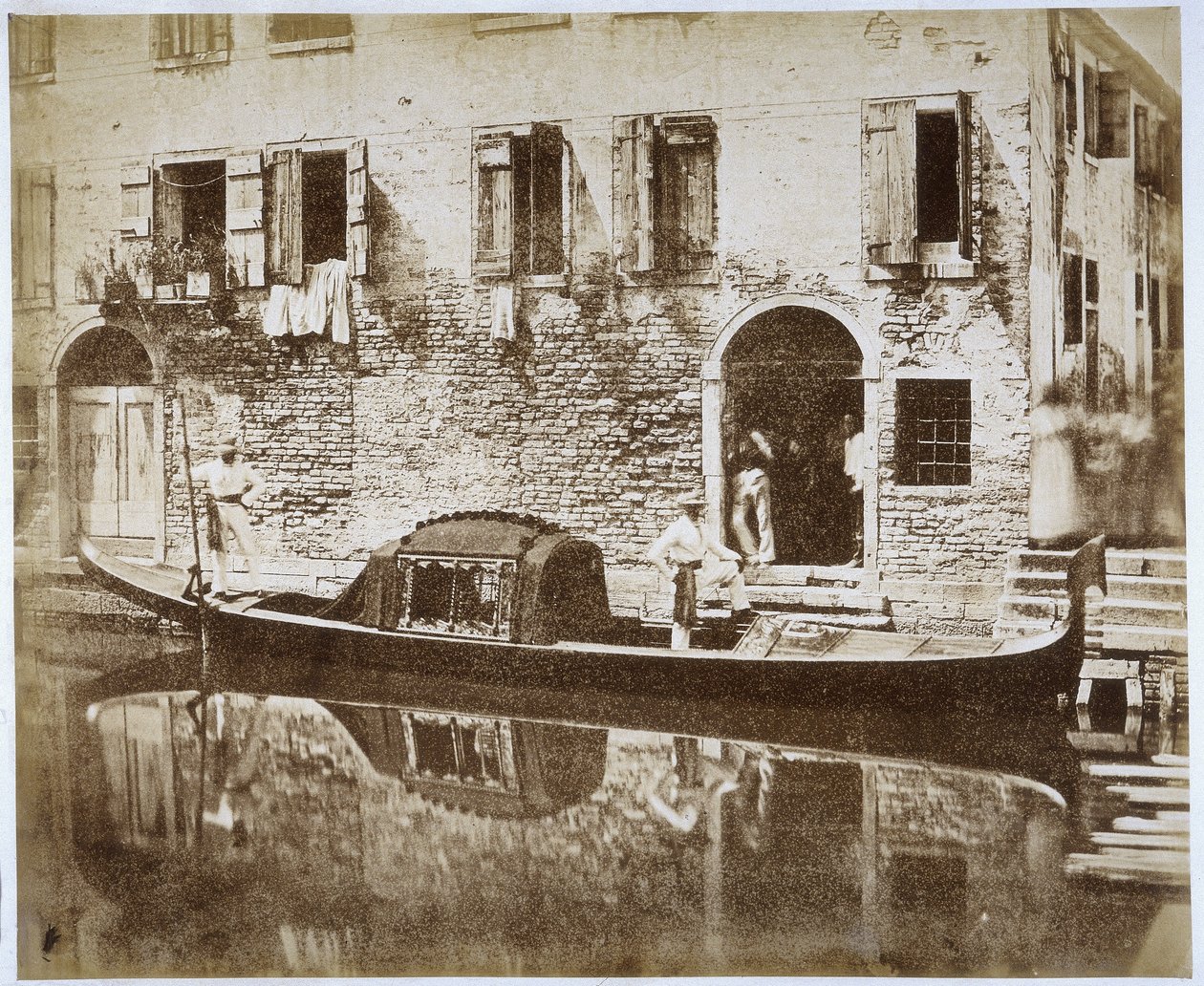 Gondole à Venise, c.1855 - Domenico Bresolin