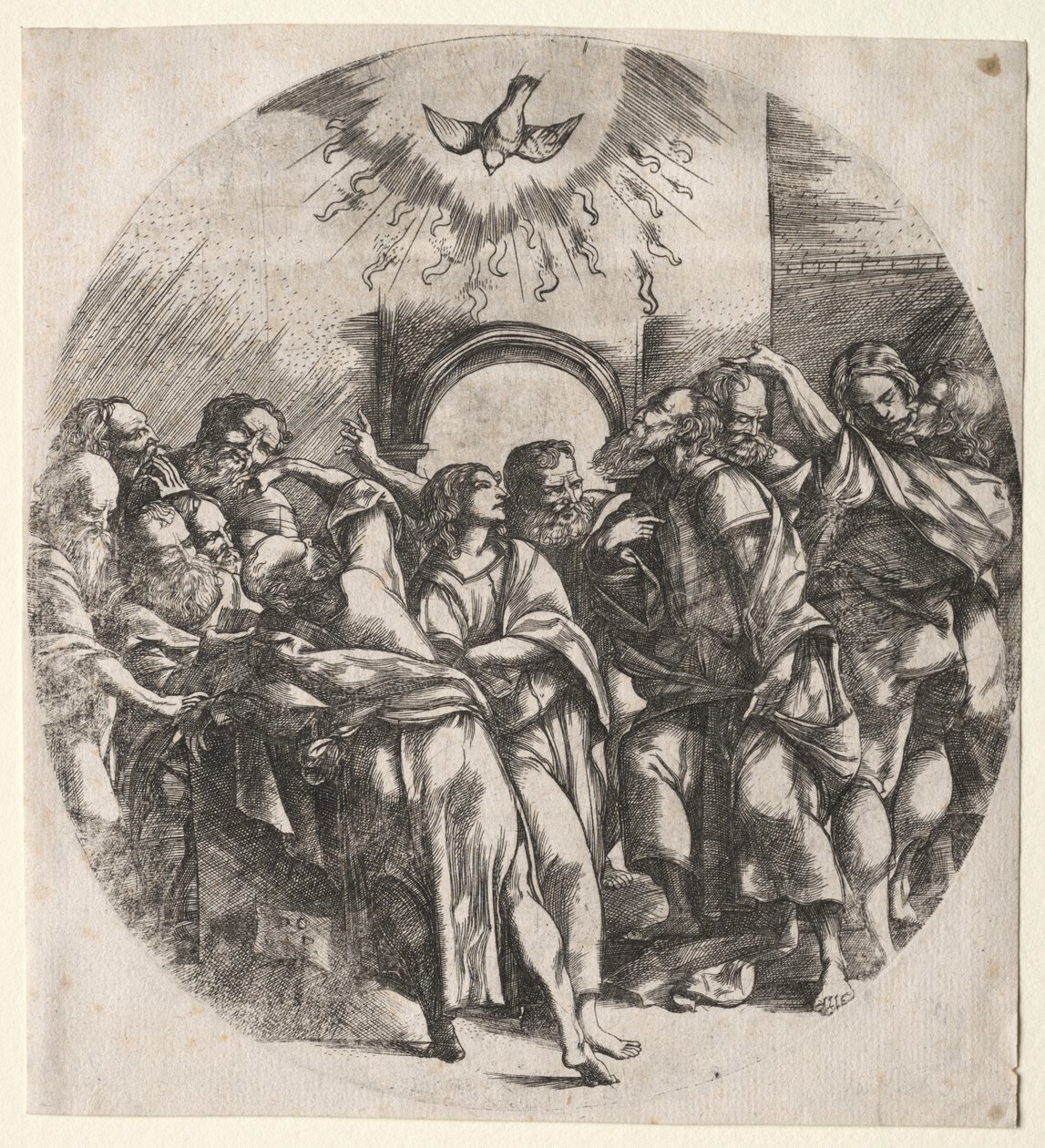 La descente du Saint-Esprit, 1518 - Domenico Campagnola
