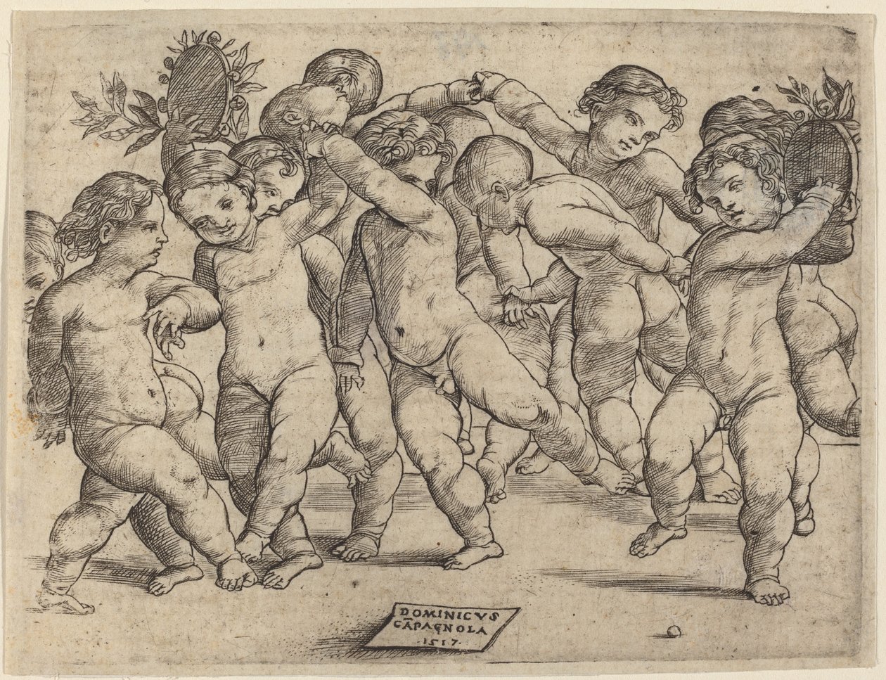 Douze enfants dansant - Domenico Campagnola